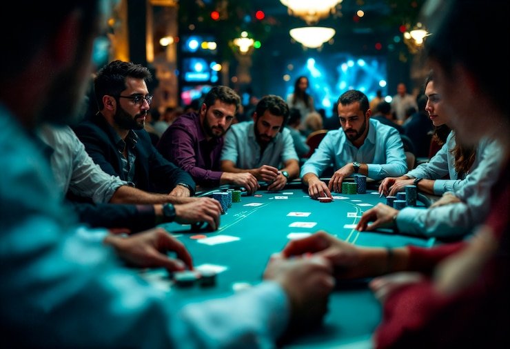 Dealer menjalankan permainan baccarat langsung di meja Mega Sevens qq alfa